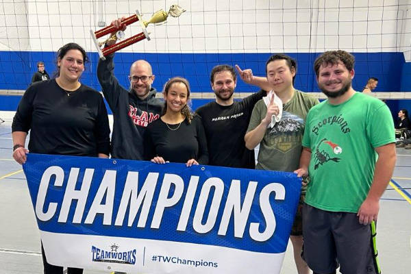 Matt Lipman with team that won the intermediate championship @ Teamworks Warwick (2025)