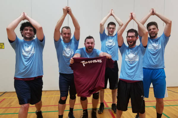 Matt Lipman with team that won the intermediate championship @ Groton Rec