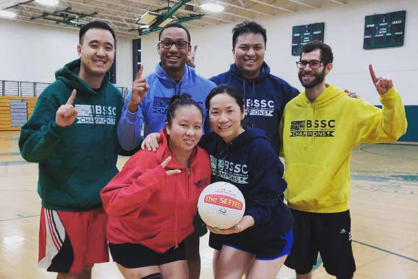 Matt Lipman with team that won the intermediate BSSC championship